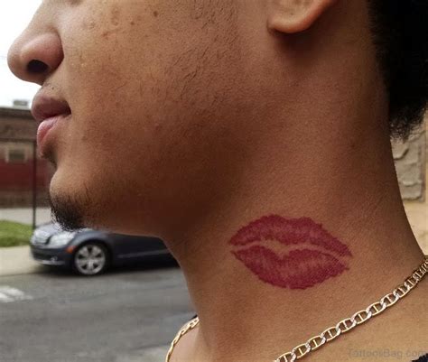 39 Attractive Kiss Tattoos On Neck - Tattoo Designs – TattoosBag.com