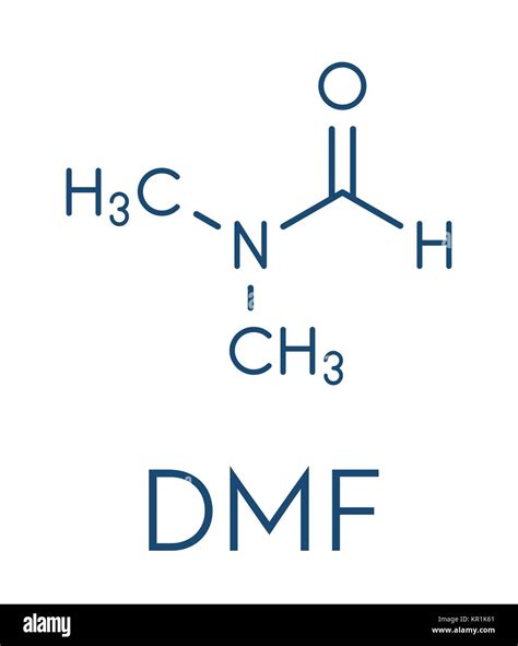 Dimethylformamide (DMF) chemical solvent molecule. Skeletal formula Stock Vector Image & Art - Alamy