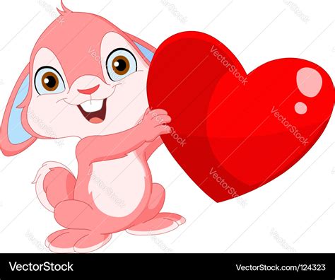 Cute bunny valentines Royalty Free Vector Image