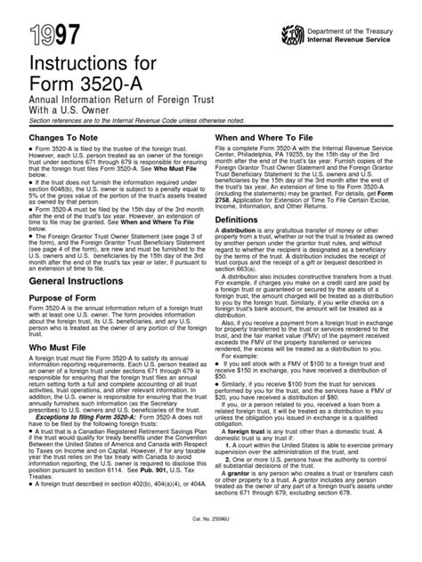 Instructions For Form 3520-A: Annual Information Return of Foreign ...