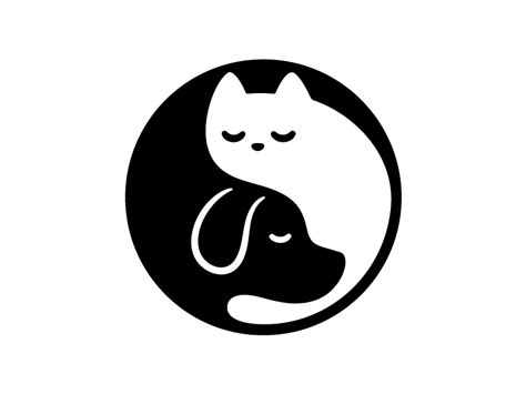 Cat And Dog Yin Yang Tattoo - Pets Cat and Dog