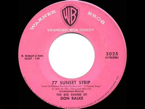 1959 HITS ARCHIVE: 77 Sunset Strip - Don Ralke Chords - Chordify