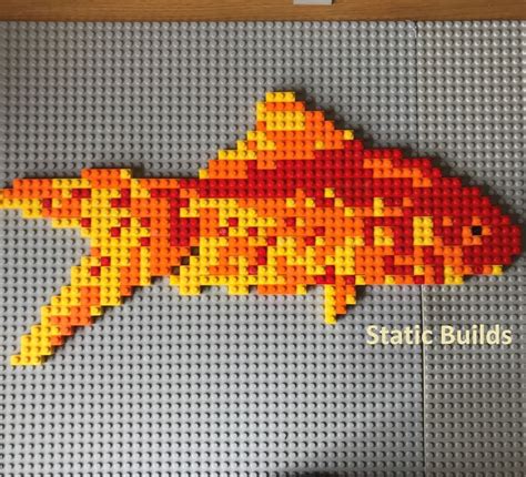 This Lego Goldfish Mosaic was inspired by my pet fish. I took an image ...