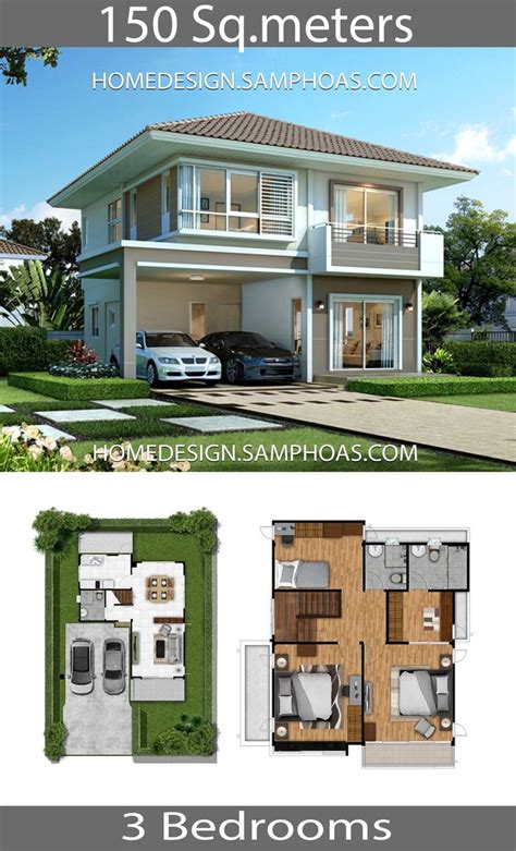 150 Sqm Home design Plans with 3 bedrooms - Home Ideas | Plan maison, Decor salon maison ...