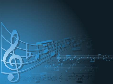 Music notes Powerpoint Templates - Arts, Blue, Green, Music Backgrounds