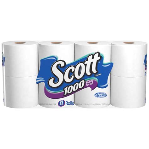 Scott 1000 Toilet Paper, 8 Rolls - Walmart.com - Walmart.com