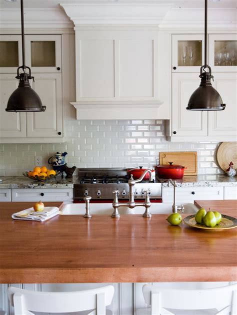 White Subway Tile Backsplash | Houzz