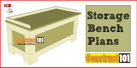 Storage Bench Plans - Construct101