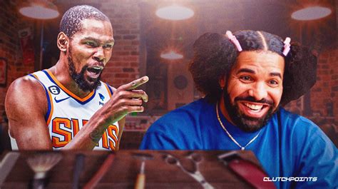 Drake rocks wild new haircut with Suns' Kevin Durant at open run