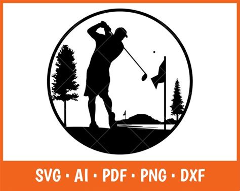 Golfing Svg Golfing Design Svg Golfer Silhouette Download | Etsy