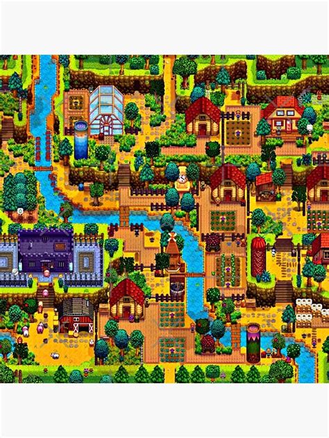 "Stardew valley map " Poster for Sale by jellyrelish | Redbubble