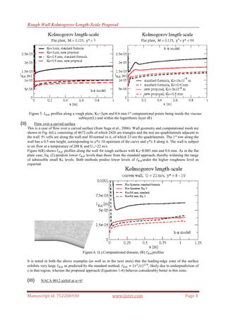 Rough Wall Kolmogorov Length-Scale Proposal | PDF