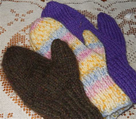 Free Easy Knitting Mittens Patterns For 2 Needles