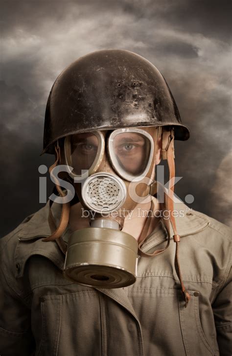 Man With Gas Mask stock photos - FreeImages.com