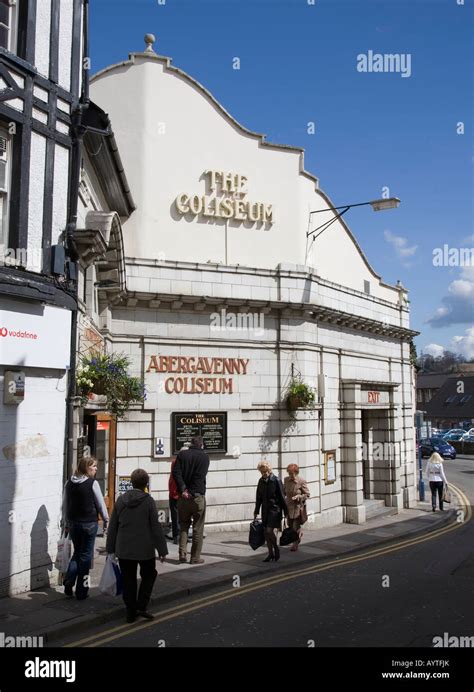 Old cinema converted to pub and cafe Abergavenny Wales UK Stock Photo ...