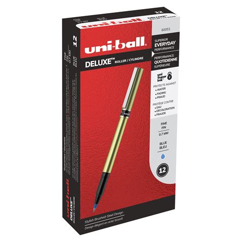 Uni-ball Deluxe Rollerball Pen, Fine Point (0.7 mm), Blue Ink - Walmart.com - Walmart.com