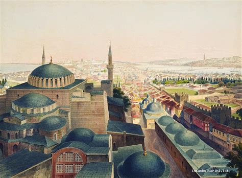 3- Ayasofya ve İstanbul. Galata ve Haliç’in iki yakası. Surların ...