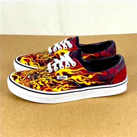 Vans | Shoes | Vans Samurai Rising Flame Lace Up Sneakers Mens 65 Womens 8 Red Yellow Black ...