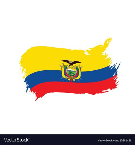 Ecuador flag Royalty Free Vector Image - VectorStock