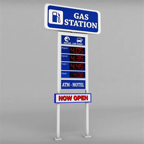 gas station price sign 3ds