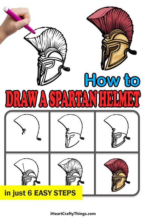 How To Draw A Spartan Helmet – A Step by Step Guide | Helmet drawing, Greece drawing, Drawings