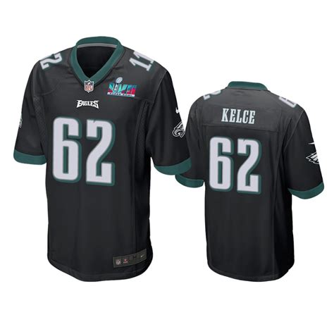 Philadelphia Eagles Jason Kelce Black Super Bowl LVII Game Jersey - NB ...