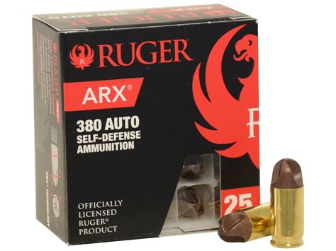 Ruger Self Defense 380 ACP Ammo 56 Grain PolyCase ARX Fluted Lead Free