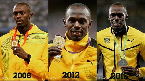 Usain Bolt - 3 Olympic Gold Medals - 100m - Beijing2008 / London2012 ...