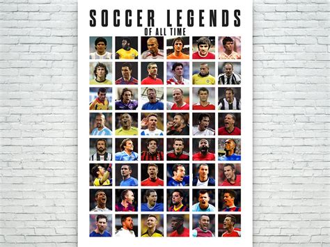 Soccer Legends Poster Canvas Print Kids Gift Home Decor - Etsy