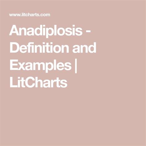 Anadiplosis - Definition and Examples | LitCharts | Definitions ...