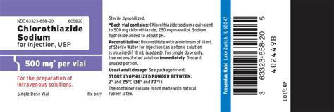 Chlorothiazide Injection: Package Insert - Drugs.com