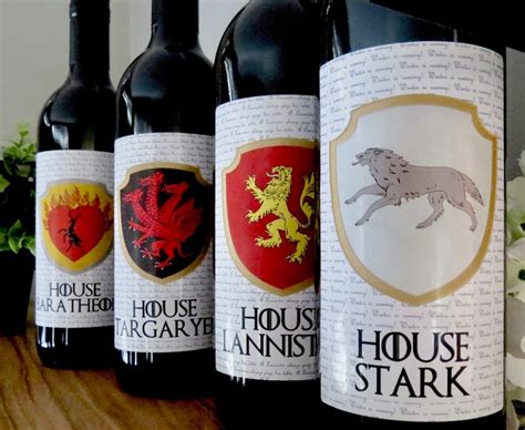 Game of Thrones Wine Labels Digital File Wedding Table Centrepiece ...