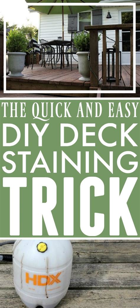 Quick and Easy DIY Deck Staining - The Creek Line House