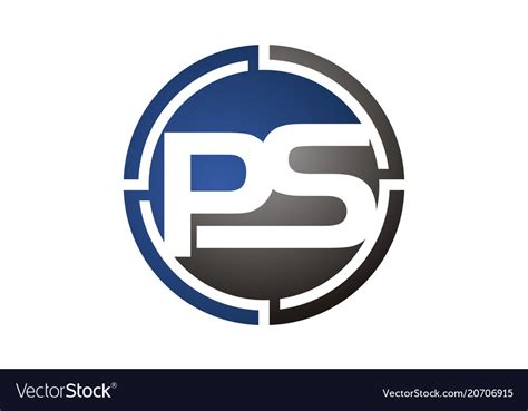 Letter ps logo design template Royalty Free Vector Image