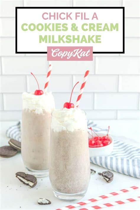 Chick Fil A Cookies and Cream Milkshake - CopyKat Recipes