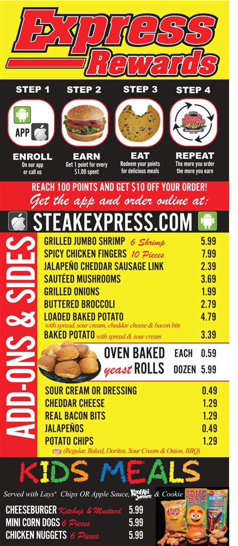 Menu :: Steak Express - Steak Delivery