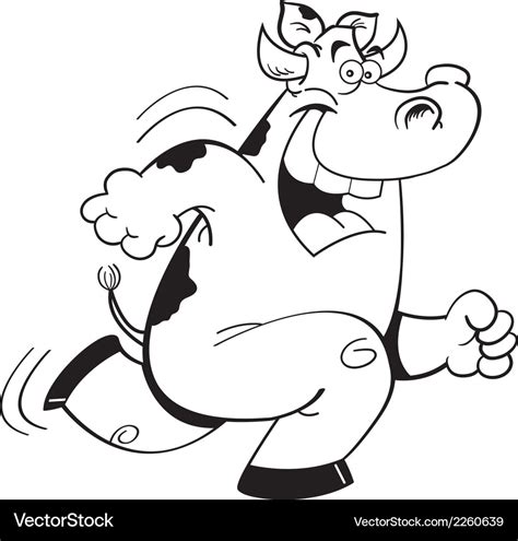 Cartoon running cow Royalty Free Vector Image - VectorStock