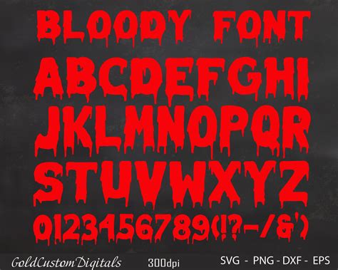 Bloody Font SVG Blood Alphabet SVG Horror Font SVG Terror - Etsy Finland