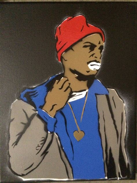 Tyrone Biggums stencil spray painted on canvas by krutbutt on Etsy