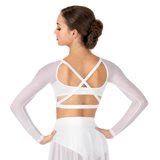 Adult Long Sleeve X-Back Dance Crop Top - Walmart.com