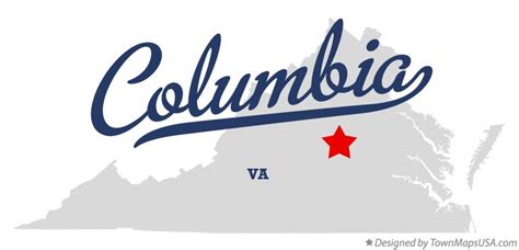 Map of Columbia, VA, Virginia