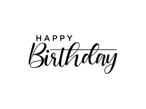 Premium Vector | Happy Birthday text lettering calligraphy with Black ornament isolated on white ...