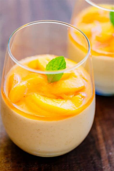 Peach Mousse Recipe (A Peach Cream Dessert) - NatashasKitchen.com