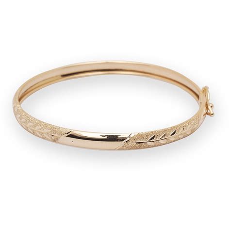 10k Yellow Gold 5.5-inch Flexible Baby Bangle Bracelet - 16782955 - Overstock.com Shopping - Top ...