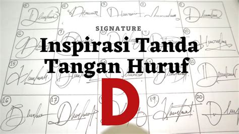 Inspirasi Tanda Tangan Huruf D | Signature Ideas - YouTube