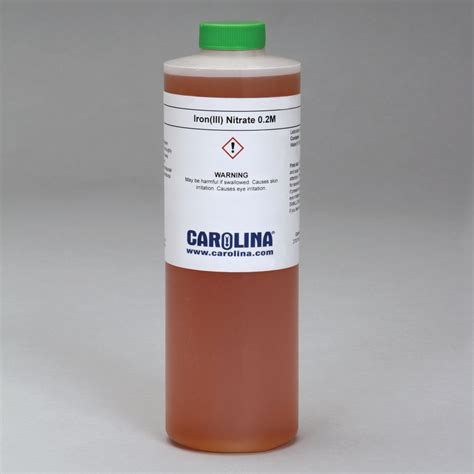 Iron (III) Nitrate Solution, 0.2 M Aqueous, Laboratory Grade, 500 mL ...