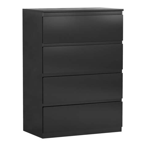 Denver 4 Drawer Black Chest | Modern Chest of Drawers | Bedroom Chests