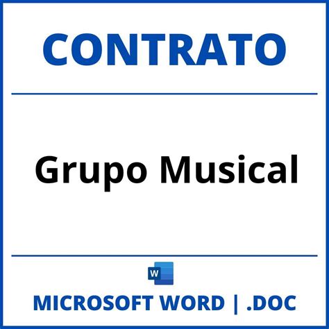 Contrato De Grupo Musical WORD