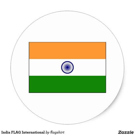 India FLAG International Classic Round Sticker | Zazzle.com | India flag, Round stickers, Flag