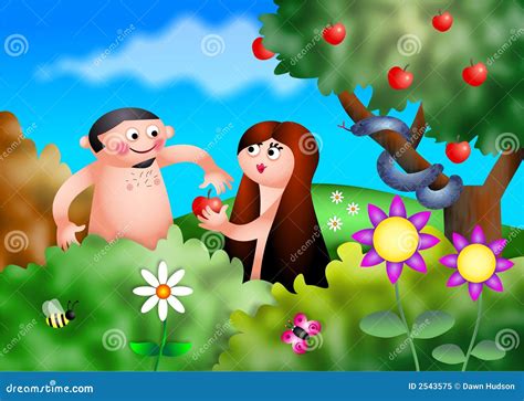 Adam And Eve And The Forbidden Fruit Royalty-Free Stock Photography | CartoonDealer.com #38653811